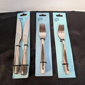 New GS Silverware Cutlery Flatware Set Lot Bundle Dinner 4 Knives And 8 Forks